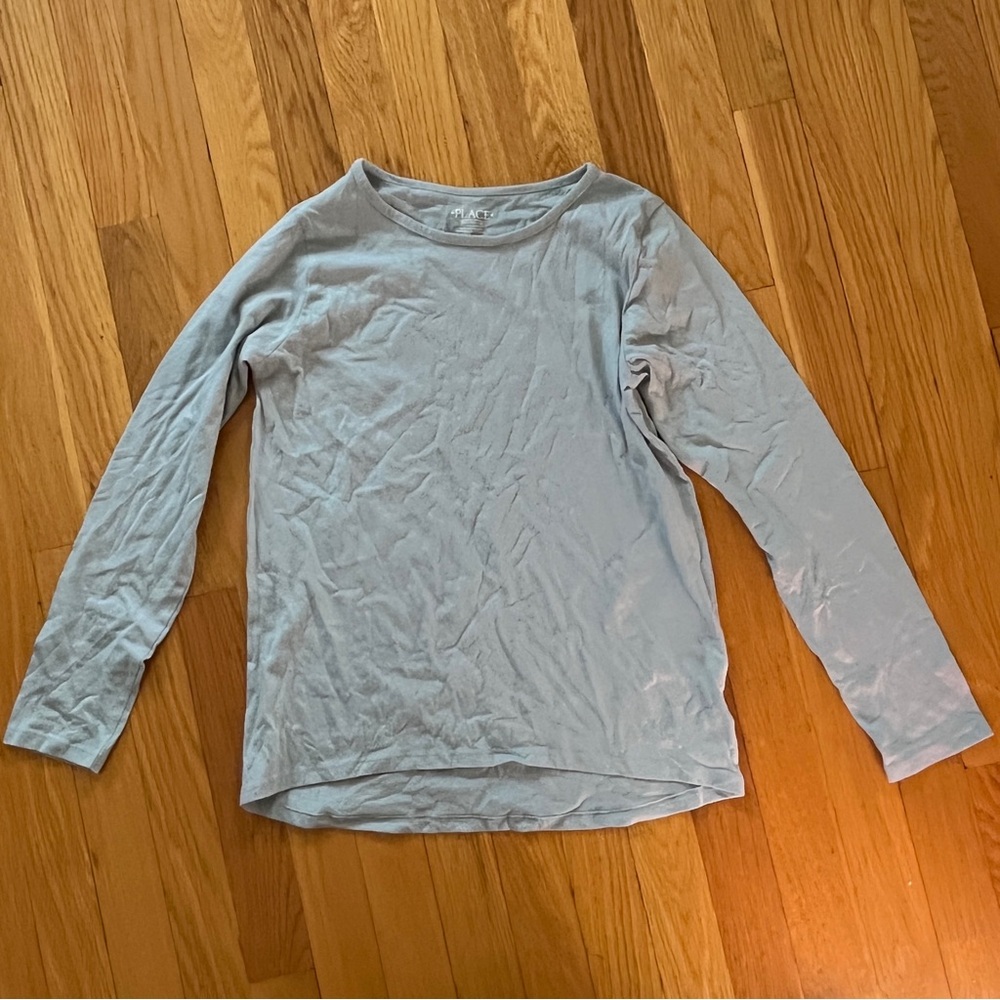Children’s Place Light Blue-Gray Long Sleeve Shirt girls xxl.